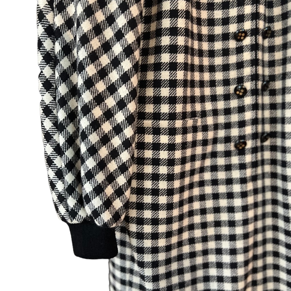 Valentino Houndstooth Checkered Vintage Wool Dress - Picture 4 of 5